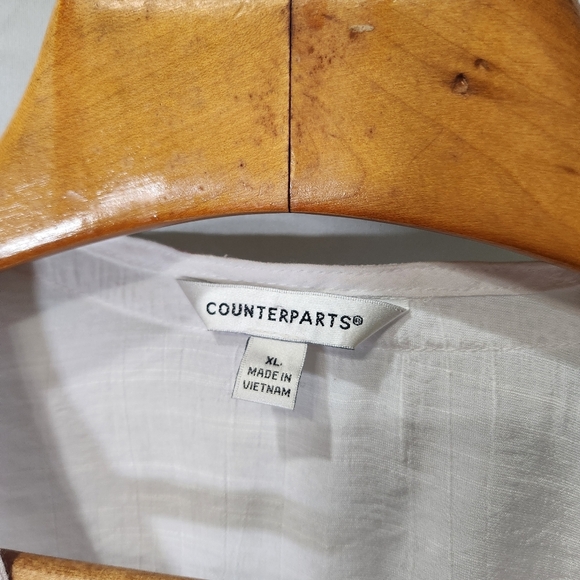 Counterparts White Lace Accent Blouse - Picture 8 of 10